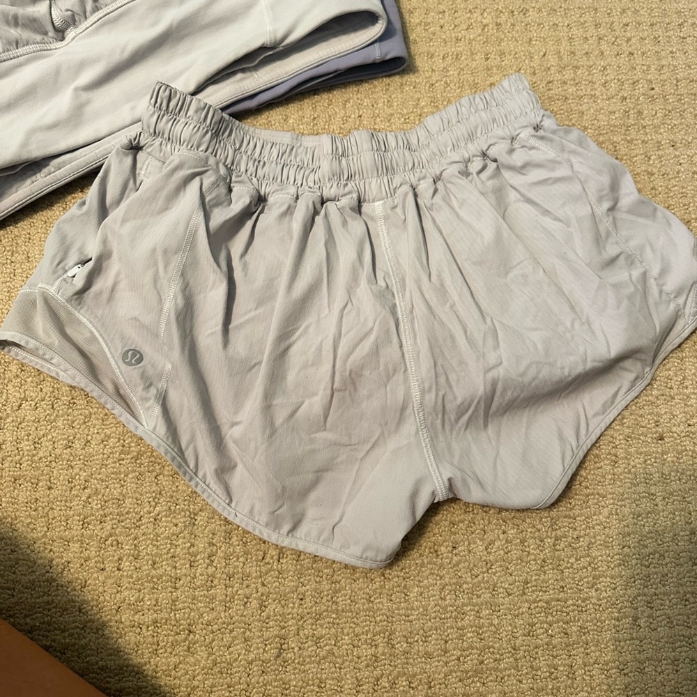 Hotty Hot Low rise lululemon shorts 2.5 inseam. White color.